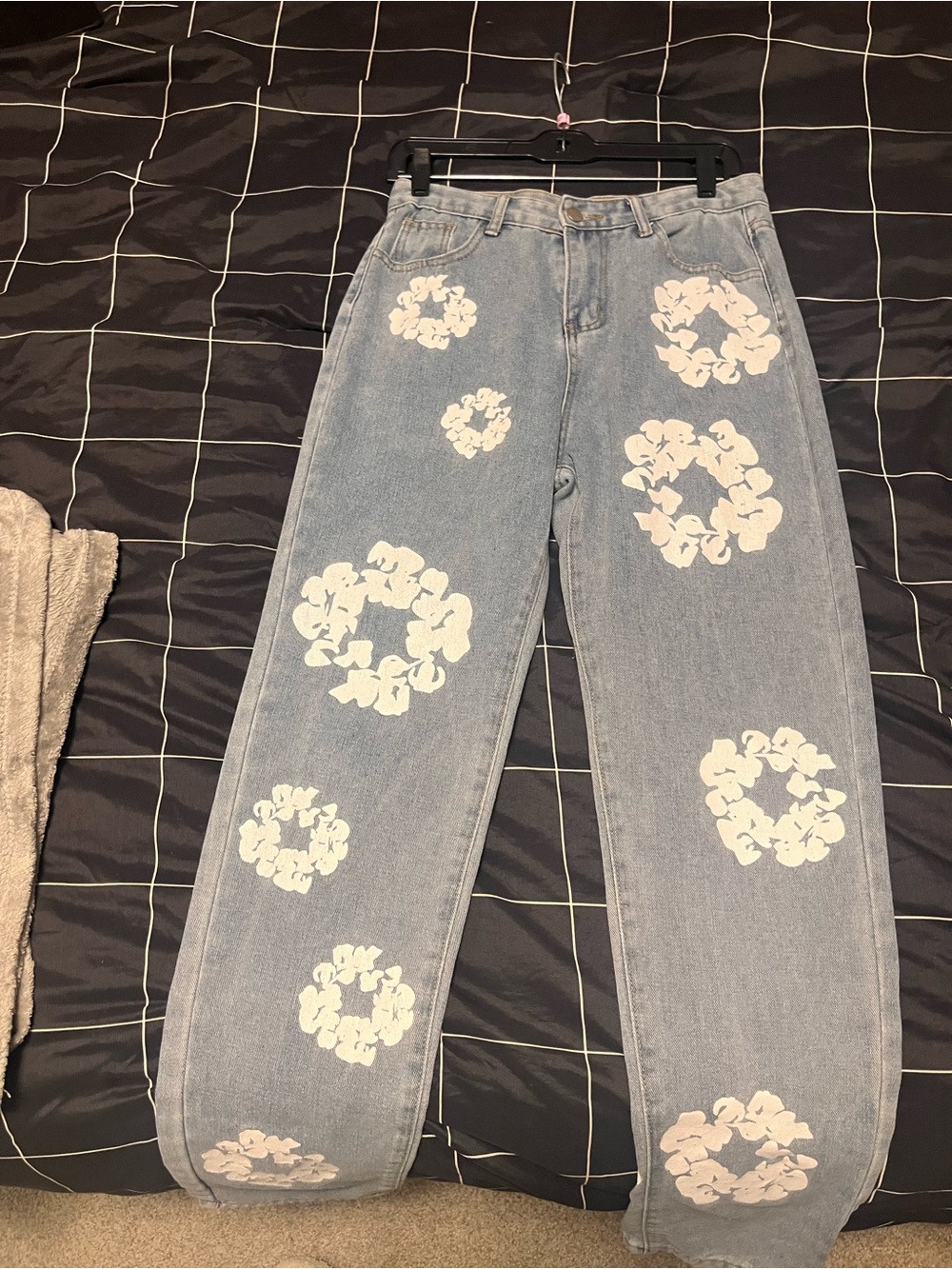Light Blue Floral Print Women’s Jeans